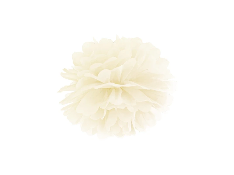 POM POM DI CARTA COLOR CREMA 35 CM