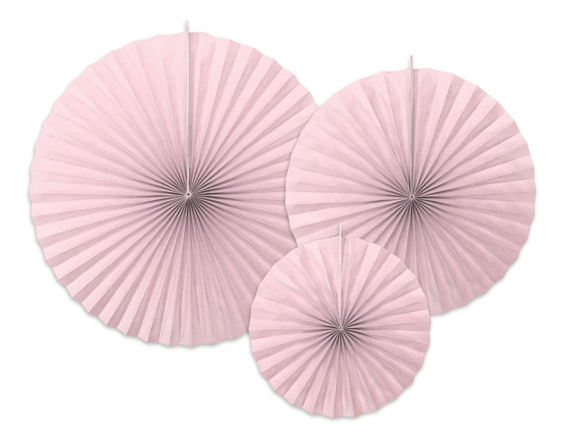 ROSETTE ROSA IN CARTA DIAMETRO 40-32-23 CM