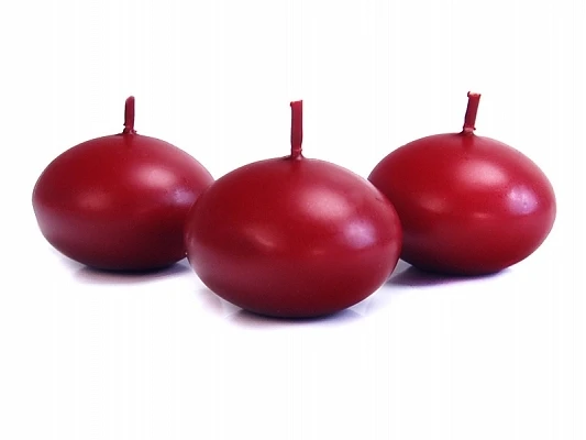 CANDELA GALLEGGIANTE ROSSO DIAMETRO 4 CM 50 PZ