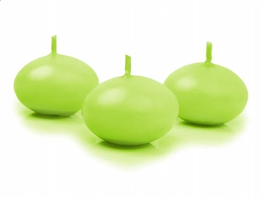 CANDELA GALLEGGIANTE VERDE MELA DIAMETRO 4 CM 50 PZ