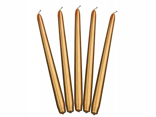 CANDELA CANDELABRO ORO 24 CM 10 PZ