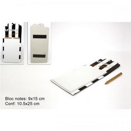Blocco note porta appunti bianconero con magnete