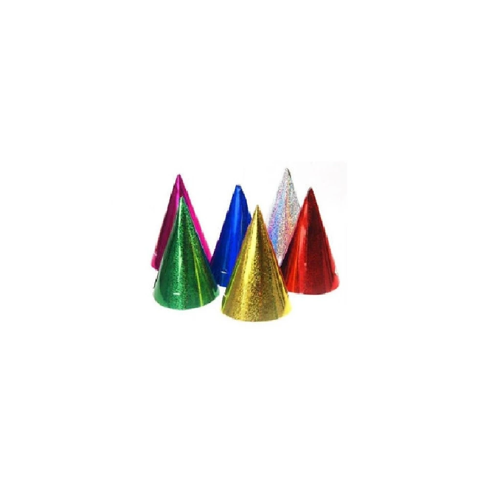 "NATALE" CAPPELLO CAPODANNO COLORI ASSORTITI METALLIZZATI CM 19 X 34