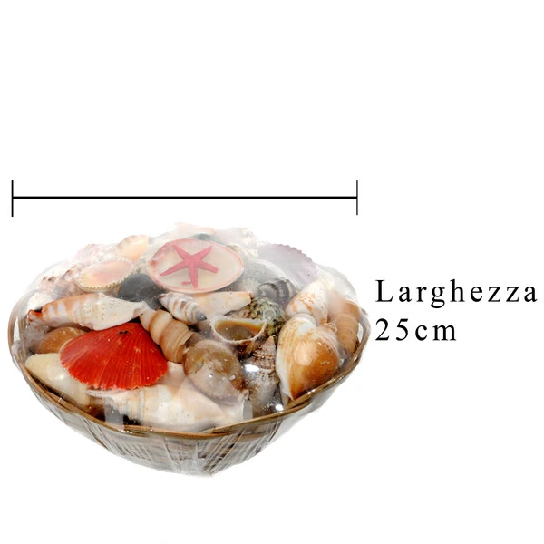 OGGETTISTICA MARE cesto conchiglie  25 cm