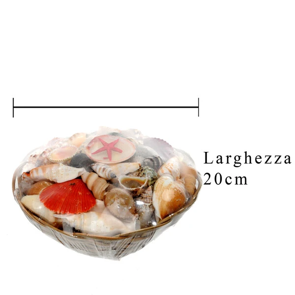 OGGETTISTICA MARE cesto conchiglie 20 cm
