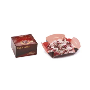 CONFETTI VASSOIO LAUREA CIOCOMANDORLA ROSSO INCARTATO SINGOLARMANTE 500 GR