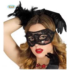 CARNEVALE maschera in pizzo nera