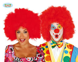 CARNEVALE parrucca clown rossa maxi