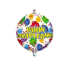 PALLONCINO BUON COMPLEANNO GONFIABILE AD ELIO 45 CM