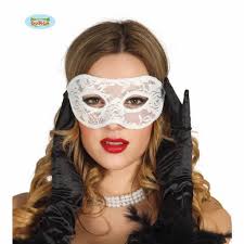 CARNEVALE maschera in pizzo bianca