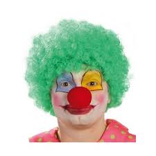 CARNEVALE parrucca clown verde