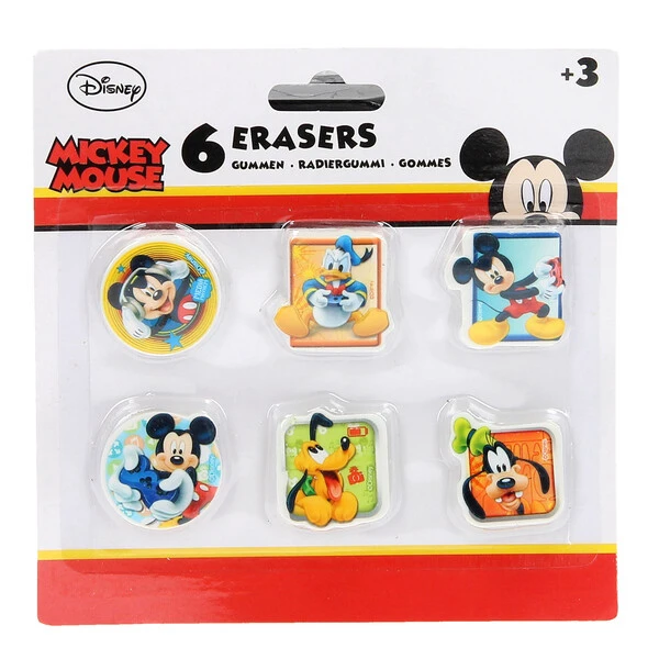 GADGET gomma topolino 6 pz