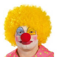CARNEVALE parrucca clown gialla