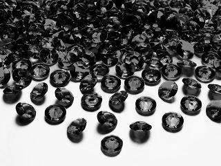PIETRE A FORMA DI DIAMANTE NERI  12 MM   1 PZ