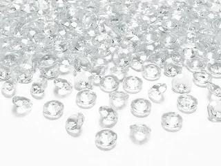 PIETRE A FORMA DI DIAMANTE TRASPARENTI  12 MM   1 PZ
