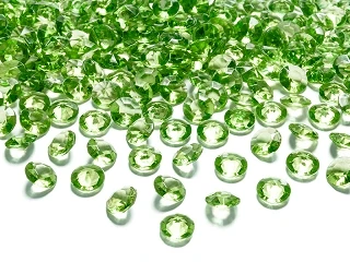PIETRE A FORMA DI DIAMANTE VERDE MELA  12 MM   1 PZ