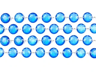GIRLANDA DI CRISTALLI AZZURRA 1 MT 1 PZ