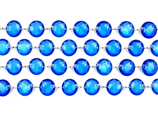 GIRLANDA DI CRISTALLI BLU 1 MT 1 PZ