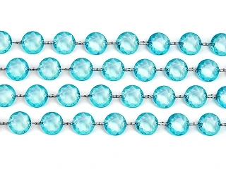GIRLANDA DI CRISTALLI CELESTE 1 MT 1 PZ
