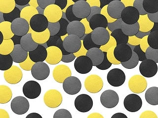CORIANDOLI TONDI GIALLO E NERI 15 GR 1 PZ