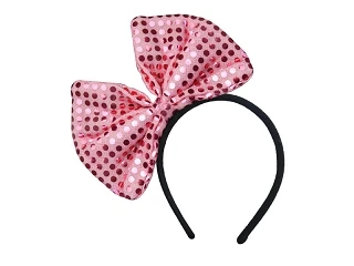 CARNEVALE cerchietto con fiocco rosa