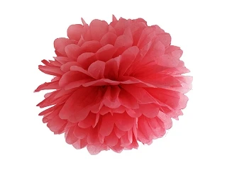 POM POM DI CARTA ROSSO 35 CM