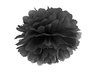 POM POM DI CARTA NERO 35 CM