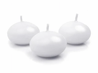 CANDELA GALLEGGIANTE BIANCO DIAMETRO 4 CM 50 PZ