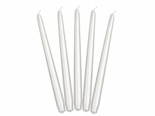 CANDELA CANDELABRO BIANCO 24 CM 10 PZ