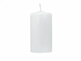 CANDELA CERO BIANCO PERLATO ALTEZZA 12 CM DIAMETRO 6 CM 1 PZ