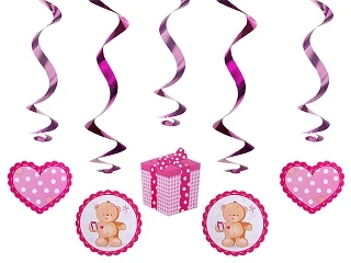 FESTONE PENDENTE GIRL ALTEZZA 60 CM   5 PZ PER CONFEZIONE