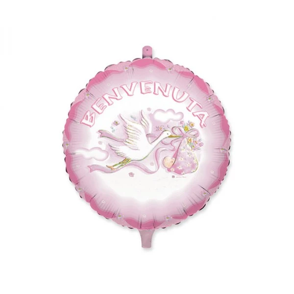 PALLONCINO BENVENUTA ROSA GONFIABILE AD ELIO ( 45 CM CIRCA) 1 PZ