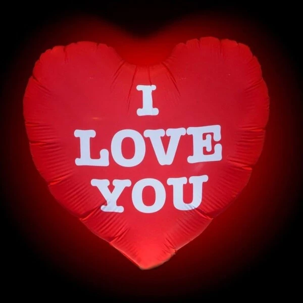 PALLONCINO SAN VALENTINO FORMA CUORE CON LED I LOVE GONFIABILE AD ELIO (62 CM CIRCA) 1 PZ