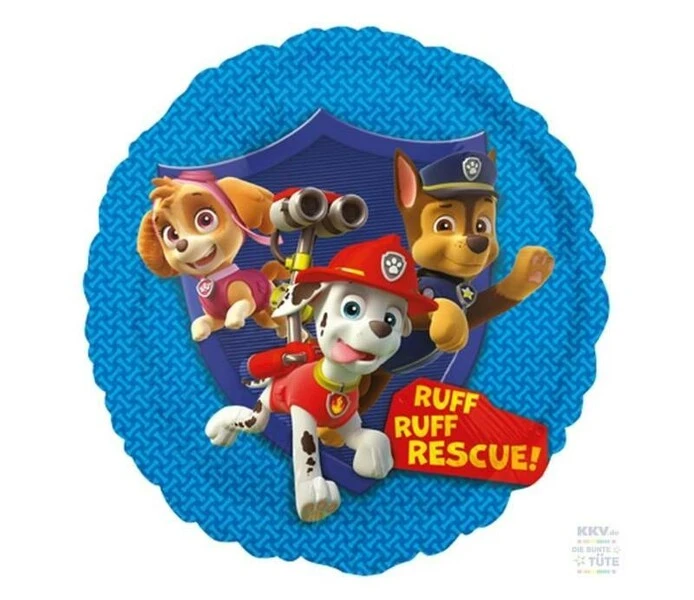 PALLONCINO TONDO PAW PATROL GONFIABILE AD ELIO (45 CM CIRCA)