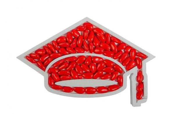 PORTACONFETTI IN POLISTIROLO TOCCO LAUREA SPESSORE 6 CM