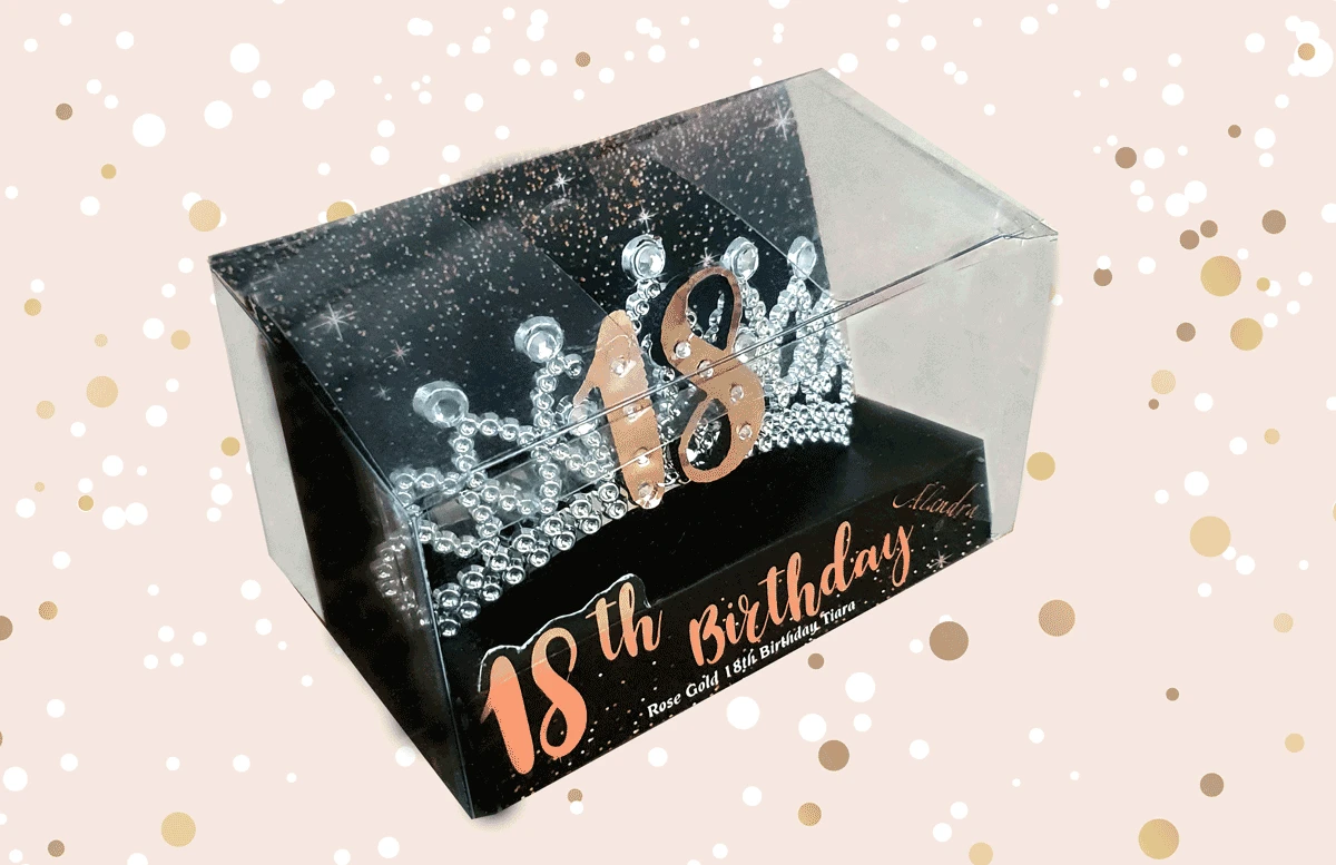 TIARA CON SIMBOLO 18 IN ROSA GOLD