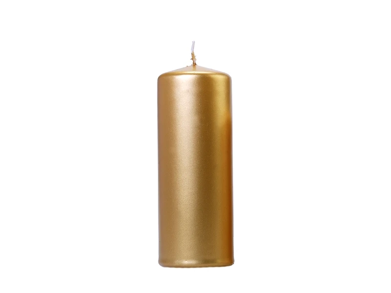CANDELA CERO ORO ALTEZZA 15 CM DIAMETRO 6 CM 1 PZ