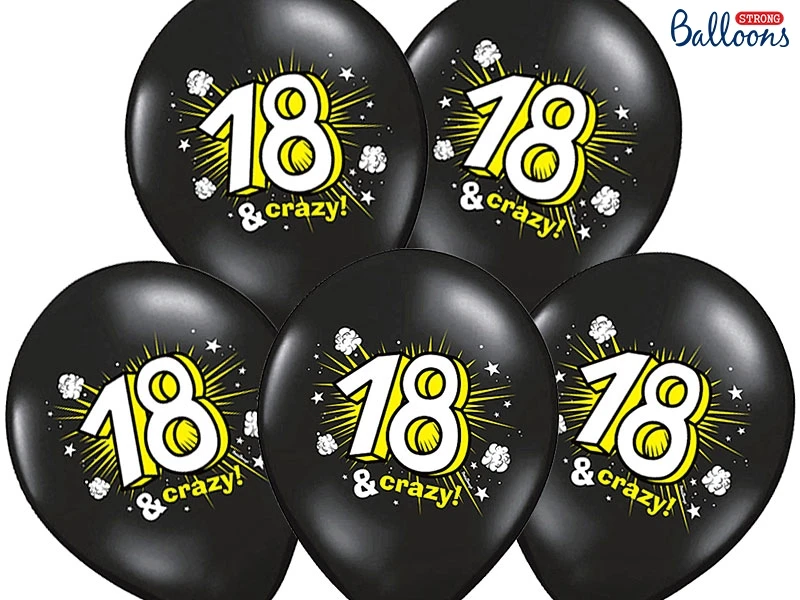 PALLONCINO LATTICE NERO 18° CRAZY (33 CM CIRCA) 50 PZ