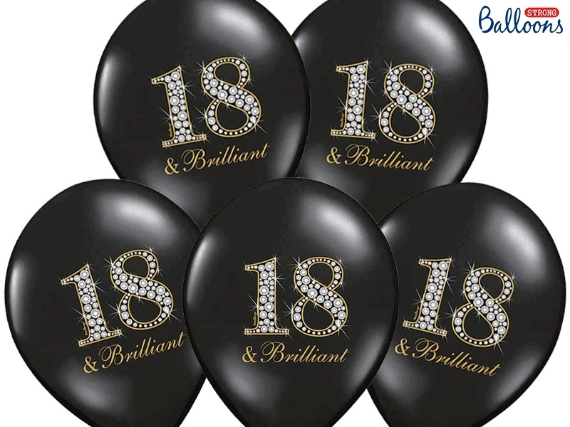 PALLONCINO LATTICE NERO 18° (33 CM CIRCA) 50 PZ