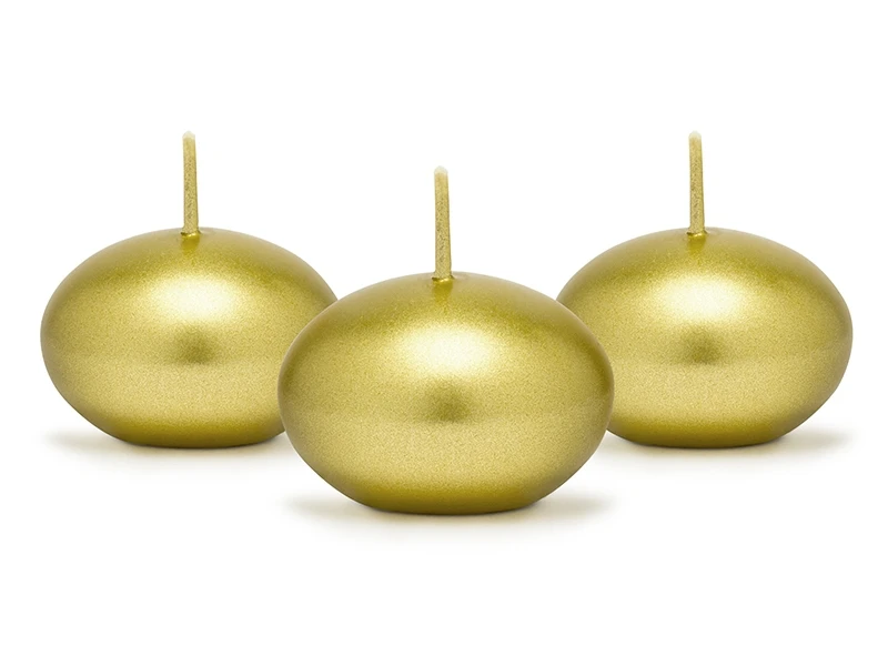 CANDELA GALLEGGIANTE ORO DIAMETRO 4 CM 50 PZ