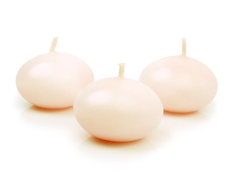 CANDELA GALLEGGIANTE COLOR CREMA DIAMETRO 4 CM 50 PZ