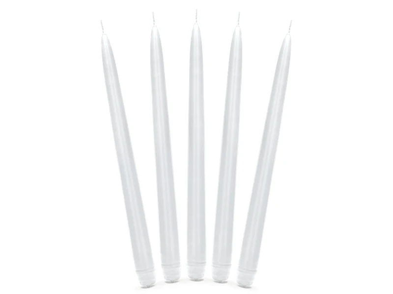 CANDELA CANDELABRO BIANCO 29 CM 10 PZ