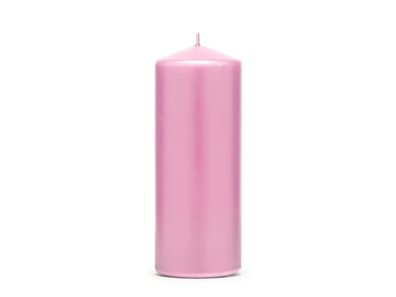 CANDELA CERO ROSA ALTEZZA 15 CM DIAMETRO 6 CM 1 PZ