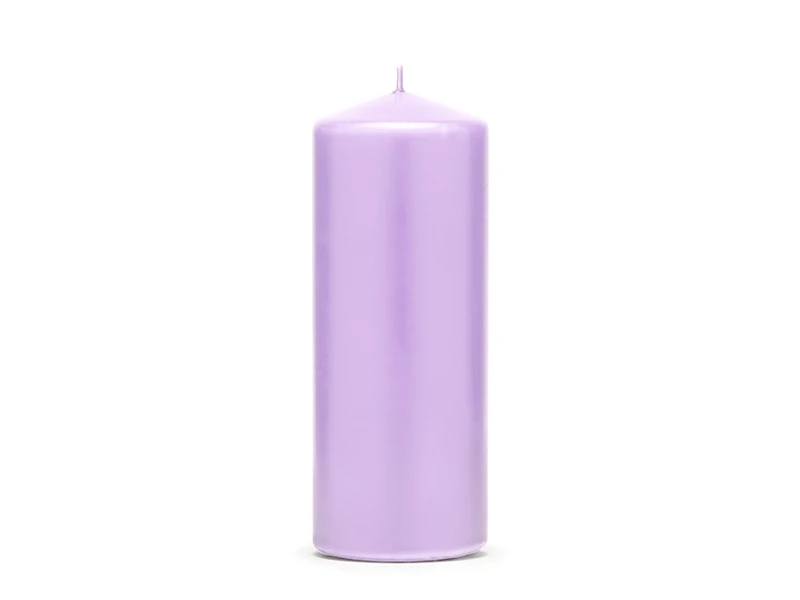 CANDELA CERO LILLA ALTEZZA 15 CM DIAMETRO 6 CM 1 PZ