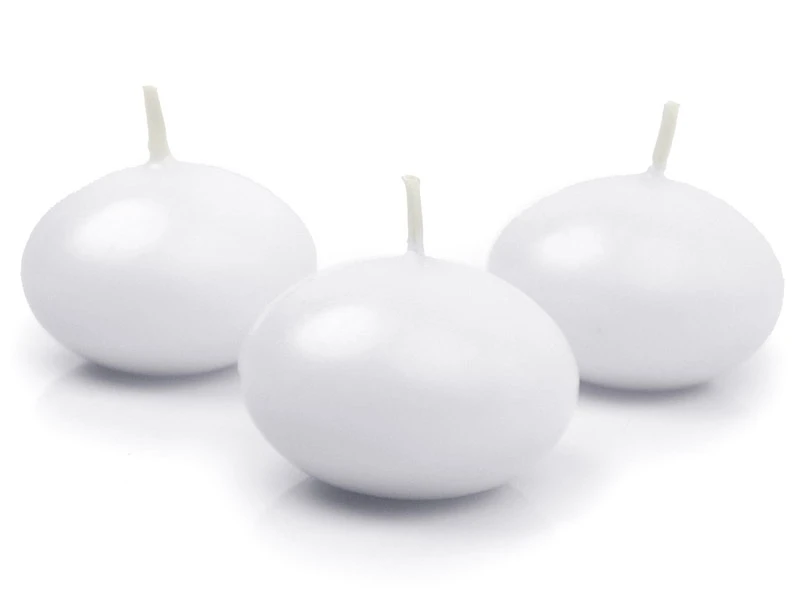 CANDELA GALLEGGIANTE BIANCO DIAMETRO 5 CM 10 PZ