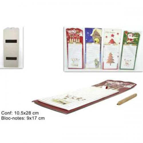 "NATALE"BLOC-NOTES MAGNETICO NATALIZIO 4 ASS