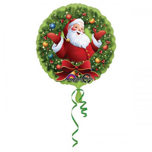 "NATALE" PALLONCINO NATALIZIO IN FOIL GONFIABILE AD ELIO (45 CM CIRCA) 