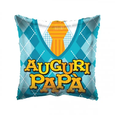 PALLONCINO AUGURI PAPA' GONFIABILE AD ELIO ( 46 CM CIRCA) 