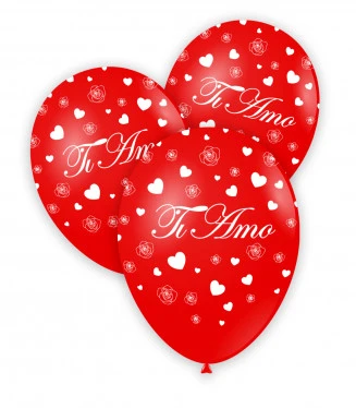 PALLONCINO LATTICE CON STAMPA TI AMO GONFIABILE AD ELIO (30 CM CIRCA)