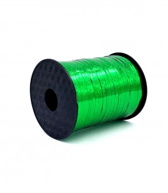 NASTRO VERDE METALLIZZATO 5 MM X 250 METRI 1 PZ PER PALLONCINI